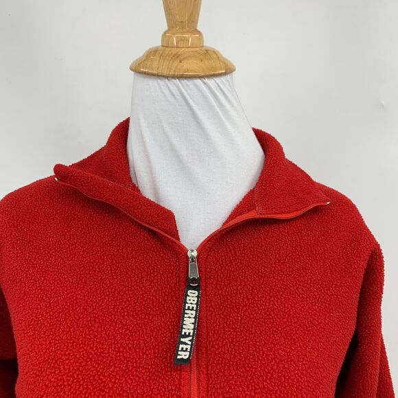 Vintage Obermeyer Sweatshirt Womens S Small Ruby Fleece Stand Collar Polartec - Picture 3 of 14